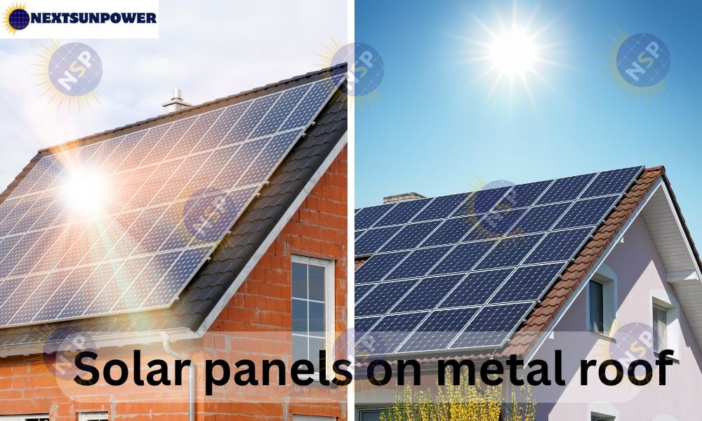 solar panels on metal roof